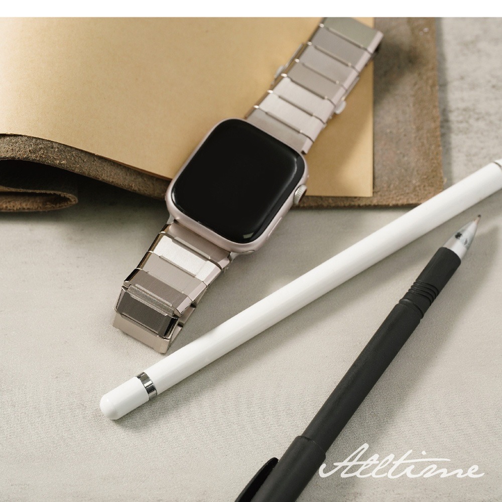 【太空金屬-鈦Ti】方型磚磨砂切角鈦合金 Apple watch通用錶帶 Ultra S10 S9 S8 S7 SE-細節圖5