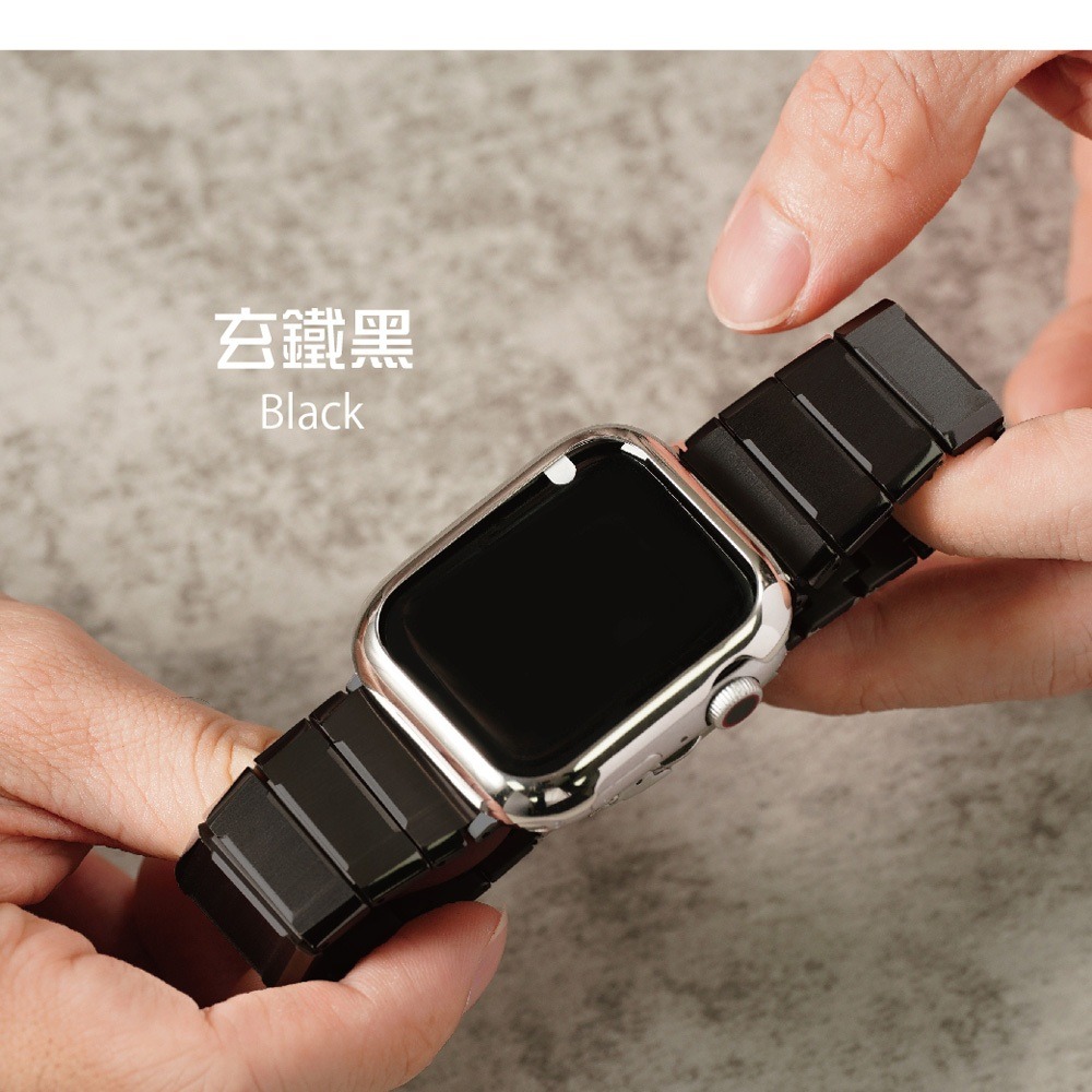 【太空金屬-鈦Ti】方型磚磨砂切角鈦合金 Apple watch通用錶帶 Ultra S10 S9 S8 S7 SE-細節圖8