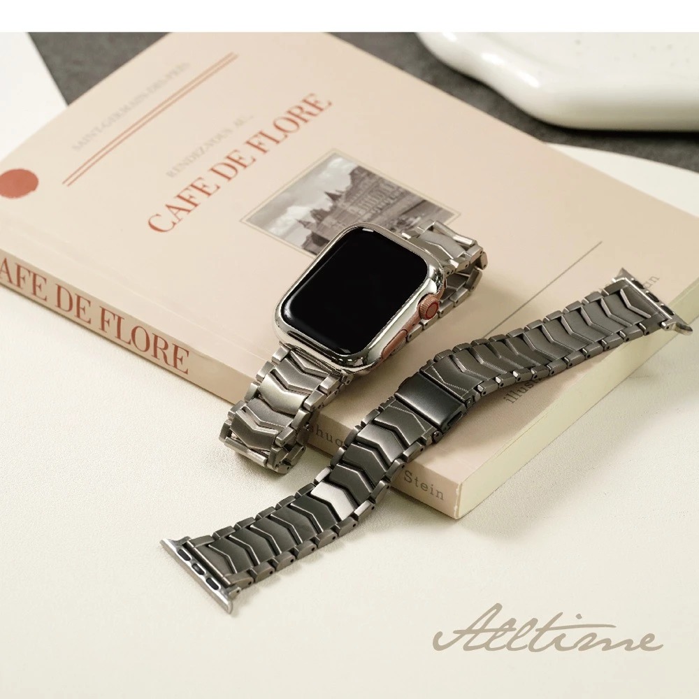 【太空金屬-鈦Ti】超輕量V型鈦合金 Apple watch通用錶帶 Ultra S10 S9 S8 S7 SE-細節圖9