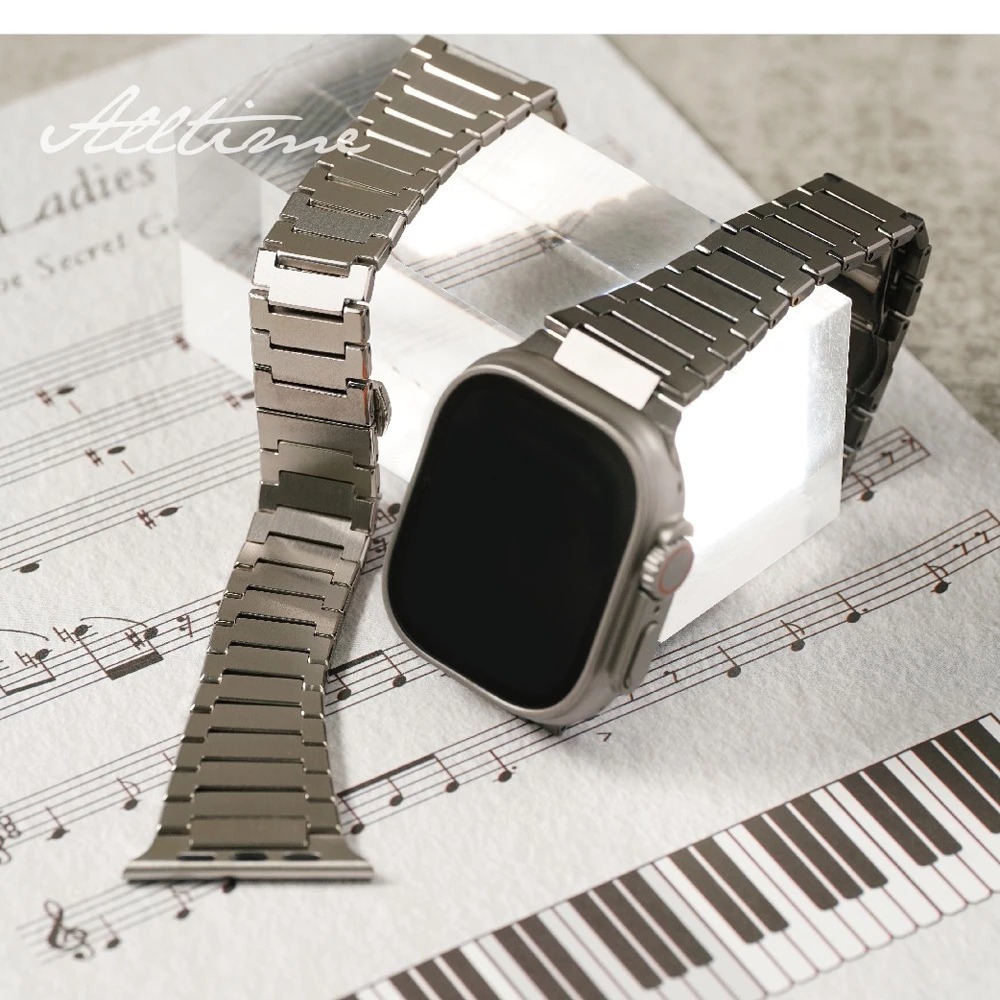 【太空金屬-鈦Ti】平切C字磨砂鈦合金 Apple watch通用錶帶 Ultra S9 S8 S7 S6 S5 SE-細節圖4