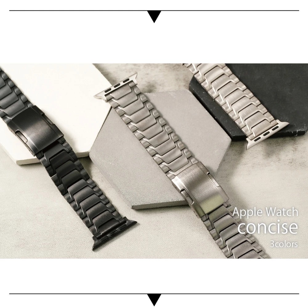 【太空金屬-鈦Ti】流線斜紋經典鈦合金 Apple watch通用錶帶 Ultra S9 S8 S7 S6 S5 SE-細節圖2