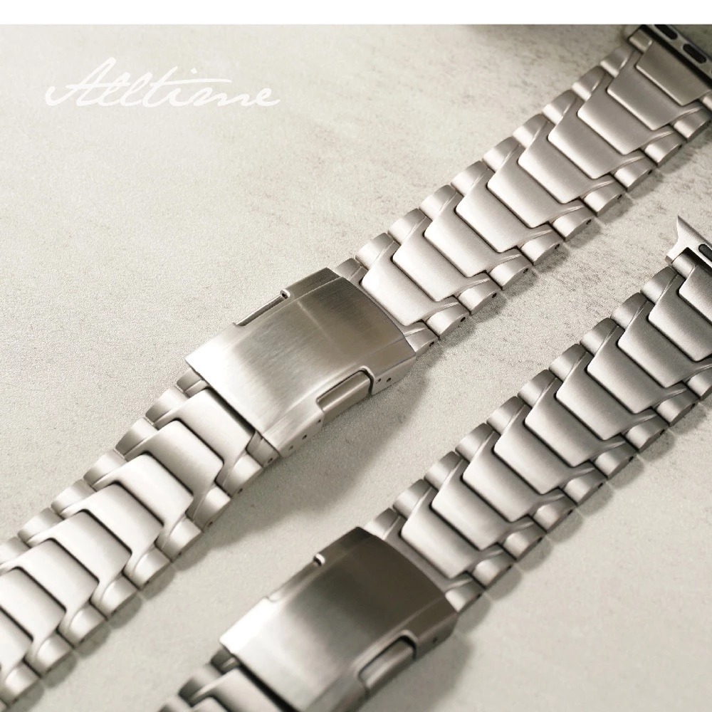 【太空金屬-鈦Ti】流線斜紋經典鈦合金 Apple watch通用錶帶 Ultra S9 S8 S7 S6 S5 SE-細節圖5