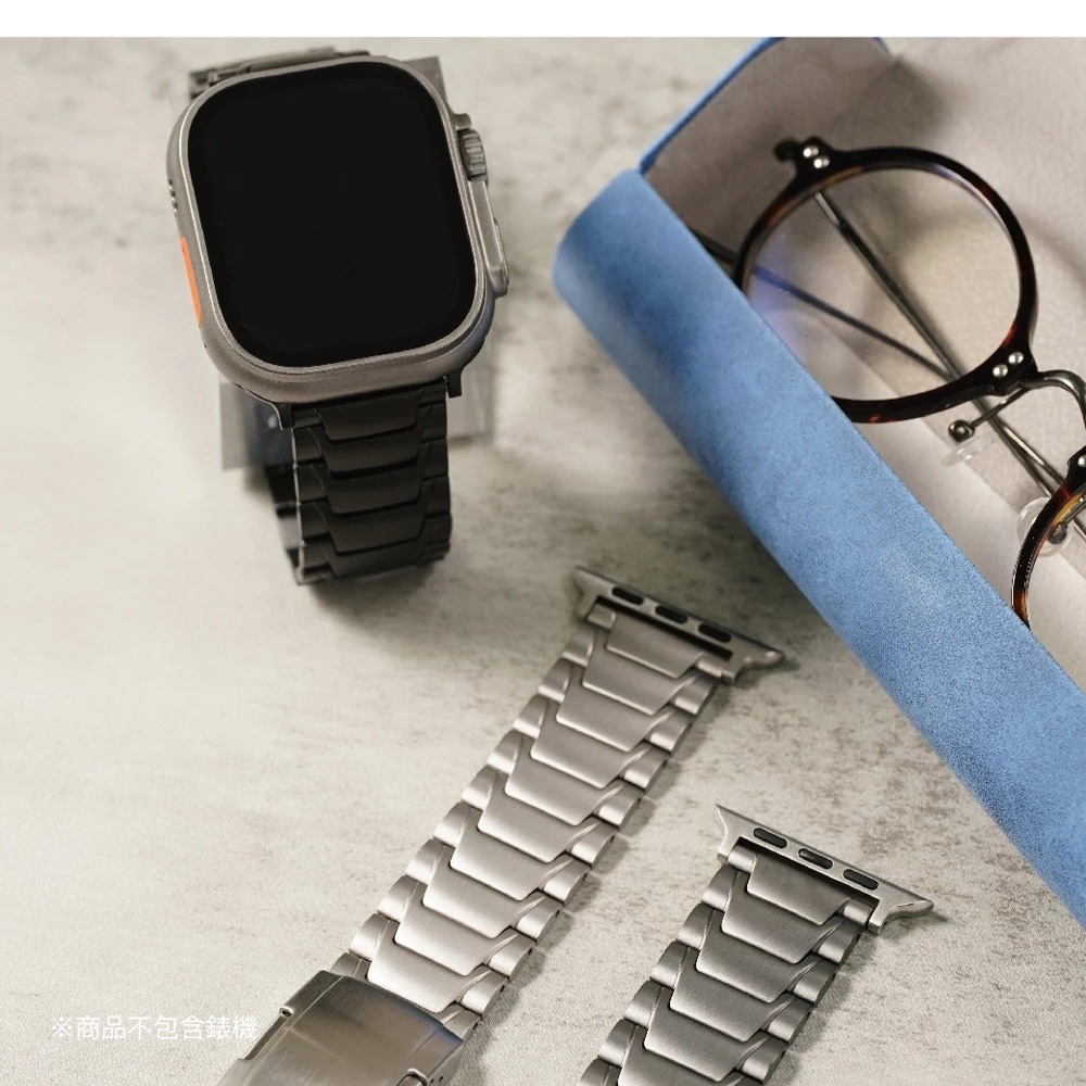 【太空金屬-鈦Ti】流線斜紋經典鈦合金 Apple watch通用錶帶 Ultra S9 S8 S7 S6 S5 SE-細節圖9