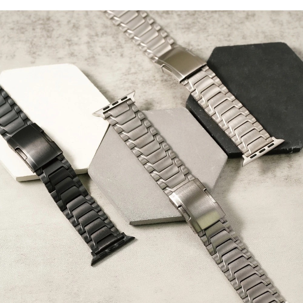 【太空金屬-鈦Ti】流線斜紋經典鈦合金 Apple watch通用錶帶 Ultra S9 S8 S7 S6 S5 SE-細節圖10