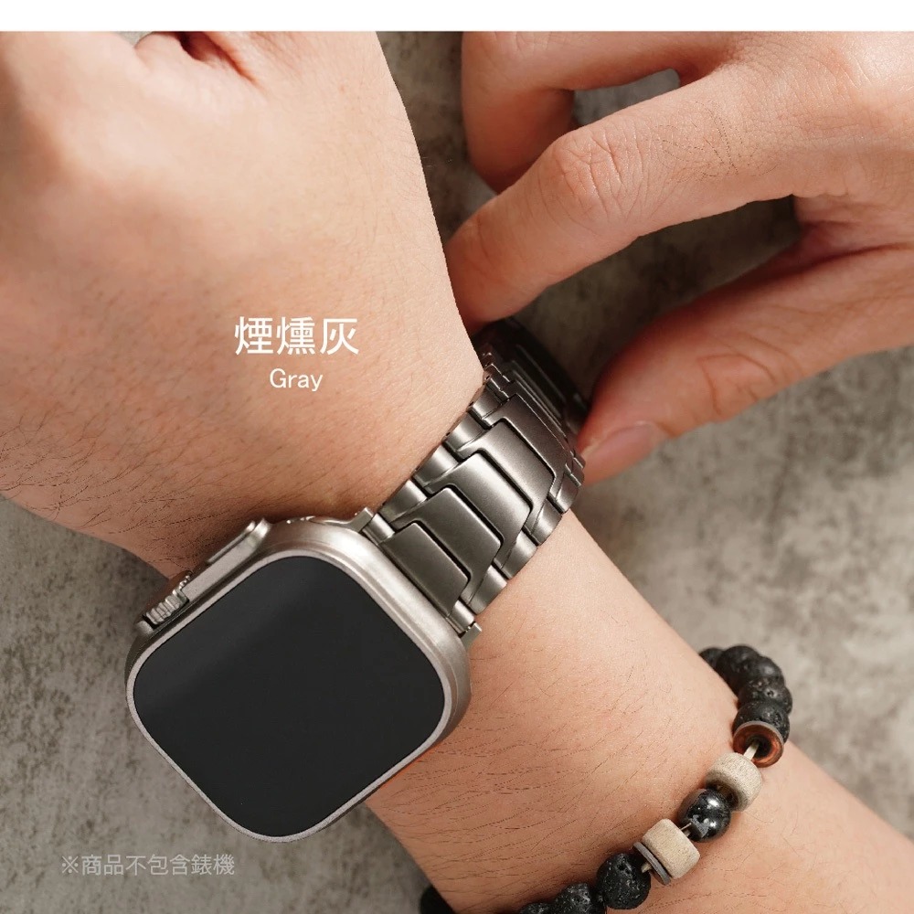 【太空金屬-鈦Ti】流線斜紋經典鈦合金 Apple watch通用錶帶 Ultra S9 S8 S7 S6 S5 SE-規格圖10