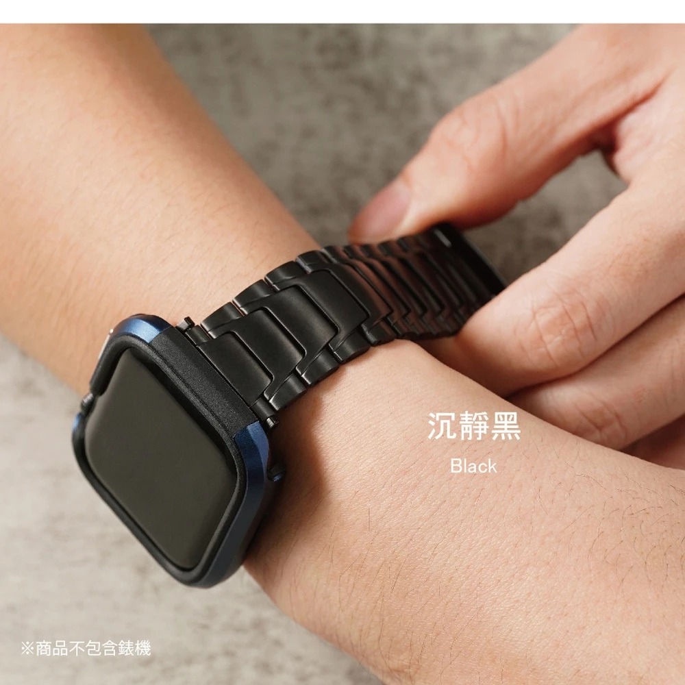 【太空金屬-鈦Ti】流線斜紋經典鈦合金 Apple watch通用錶帶 Ultra S9 S8 S7 S6 S5 SE-規格圖10