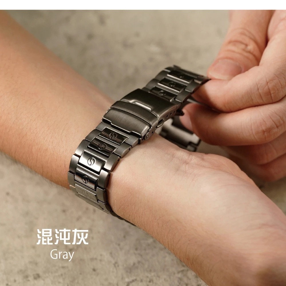 【太空金屬-鈦Ti】太極紋 拋光相間鈦合金 Apple watch通用錶帶 Ultra S10 S9 S8 S7 SE-細節圖7