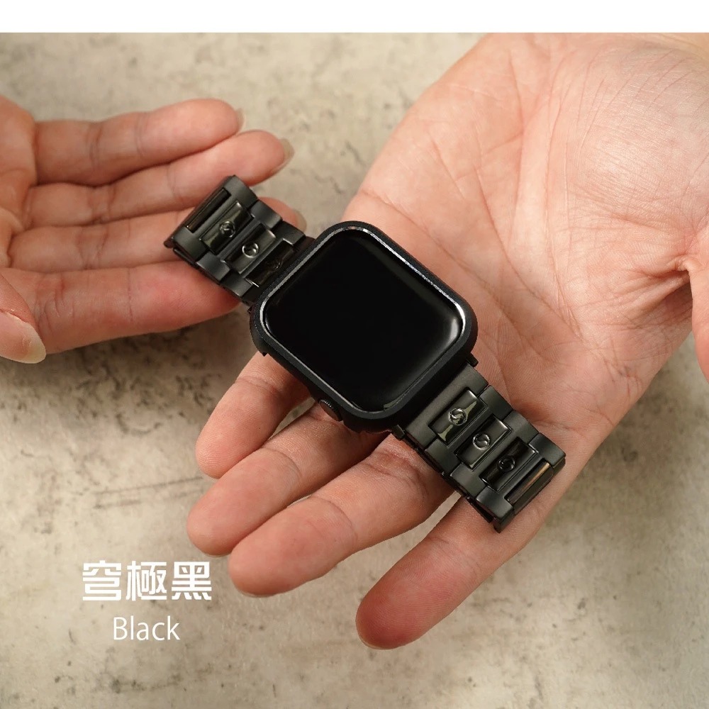 【太空金屬-鈦Ti】太極紋 拋光相間鈦合金 Apple watch通用錶帶 Ultra S10 S9 S8 S7 SE-細節圖8