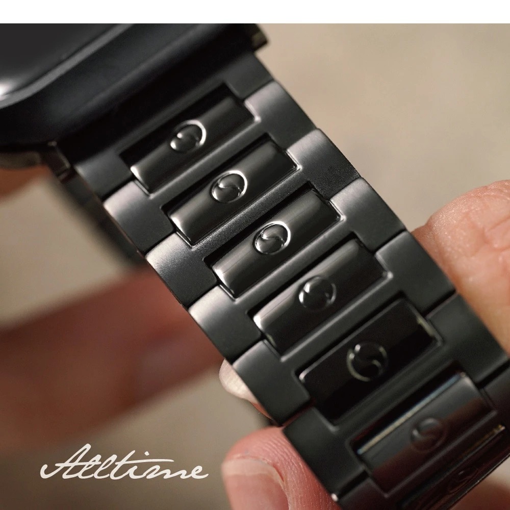 【太空金屬-鈦Ti】太極紋 拋光相間鈦合金 Apple watch通用錶帶 Ultra S10 S9 S8 S7 SE-細節圖9