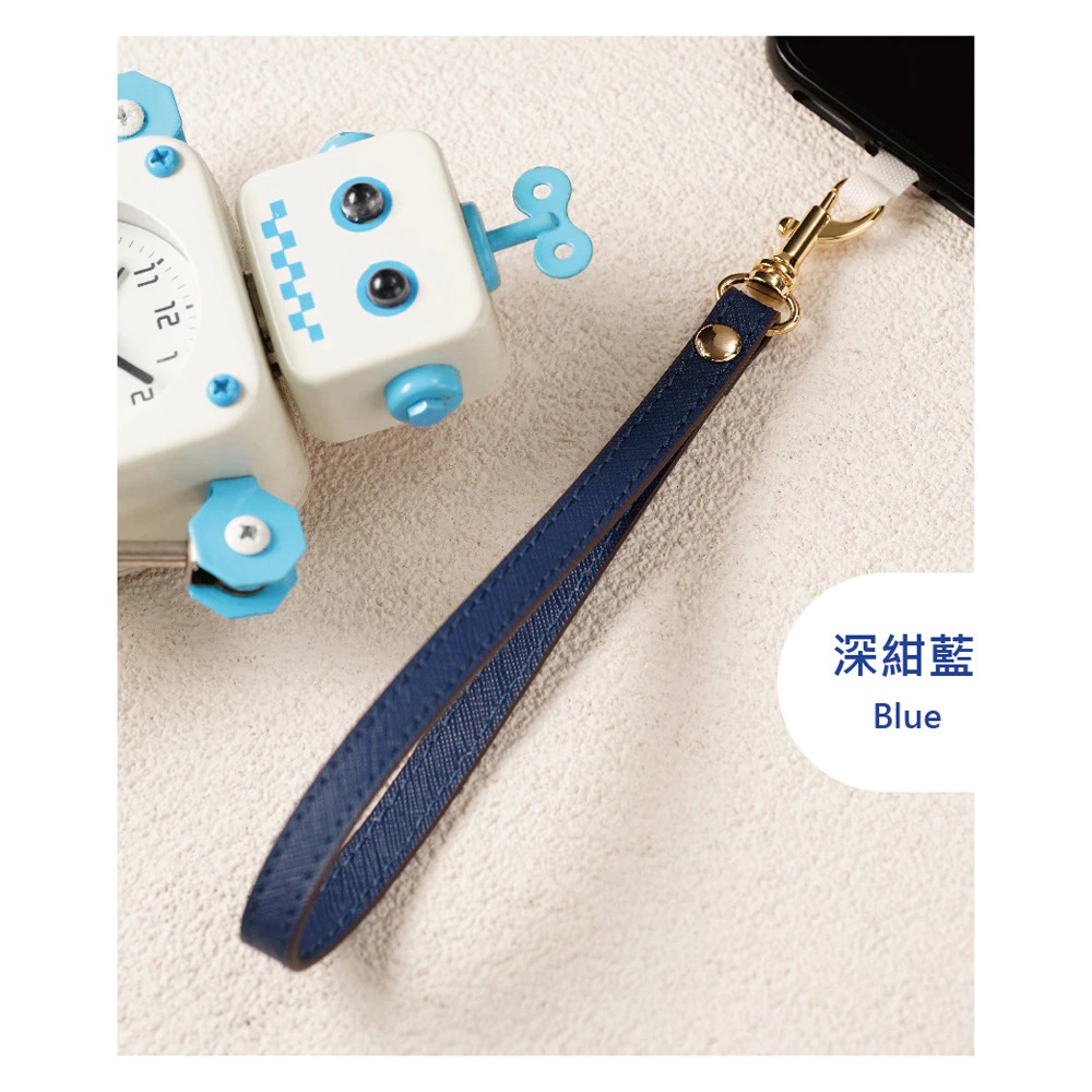 【AllTime】經典十字紋皮革腕帶手機掛繩 (附手機夾片) 手機吊繩 手機腕繩 手機繩 錢包掛繩-細節圖7