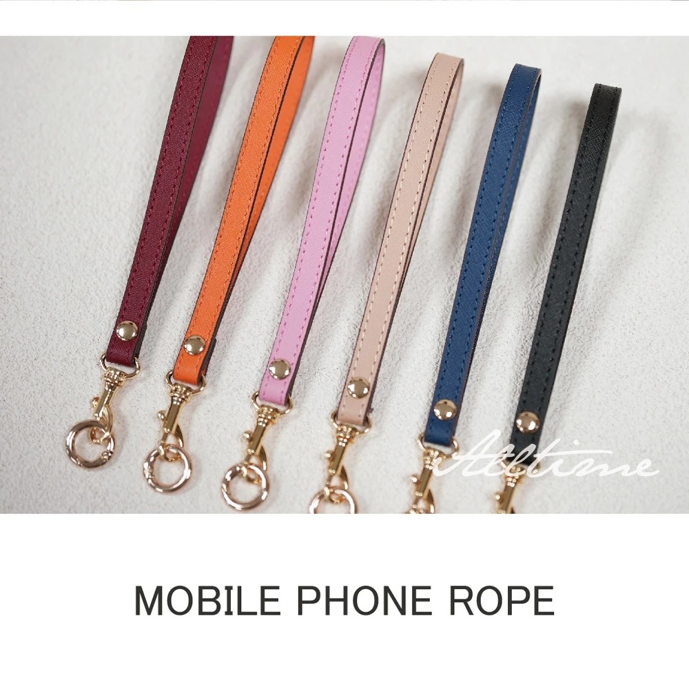 【AllTime】經典十字紋皮革腕帶手機掛繩 (附手機夾片) 手機吊繩 手機腕繩 手機繩 錢包掛繩-細節圖11