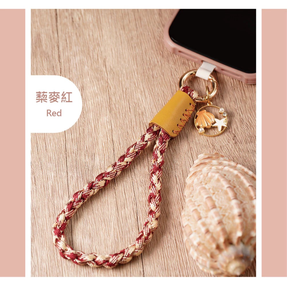 【AllTime】四股編織皮革腕帶手機掛繩 (附手機夾片) 手機吊繩 手機腕繩 手機繩 錢包掛繩-細節圖6