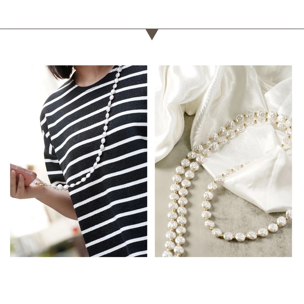 【AllTime】金珠點綴扁貝手機背繩 (附夾片) 手機掛繩 手機吊繩 手機繩 包包背繩 包包提帶-細節圖7