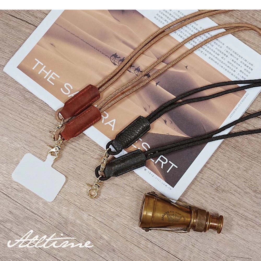 【AllTime】文青真皮皮革手機包包兩用背繩(附夾片) 手機吊繩 手機腕繩 手機繩 相機繩 相機背繩 掛繩 吊繩-細節圖5