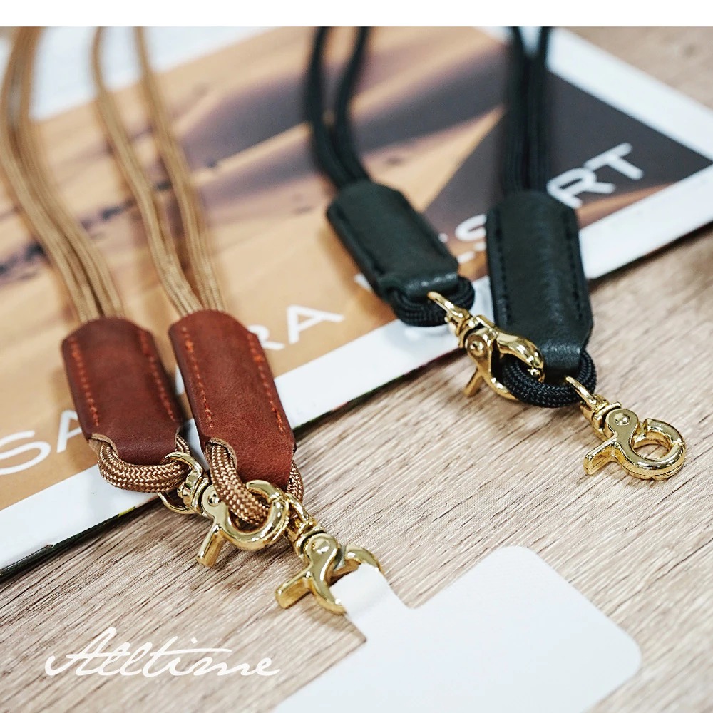 【AllTime】文青真皮皮革手機包包兩用背繩(附夾片) 手機吊繩 手機腕繩 手機繩 相機繩 相機背繩 掛繩 吊繩-細節圖6