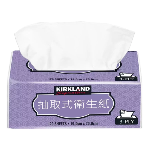 「現貨專區」 Kirkland Signature 科克蘭 三層抽取衛生紙 120抽 單包販售