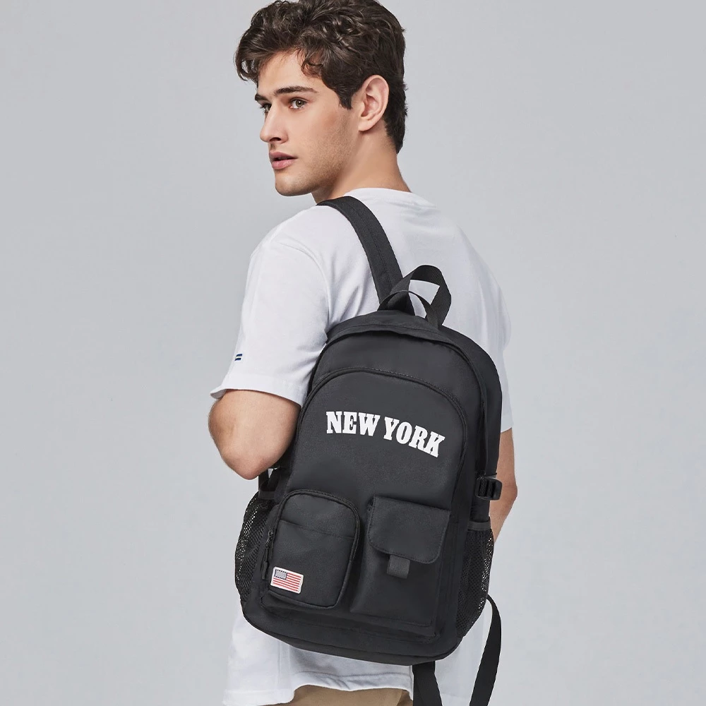 「現貨專區」 紐約NEW YORK城市後背包(三層大容量) 單肩包 雙肩包 肩背包 筆電包 男包 女包 AAstor-細節圖5