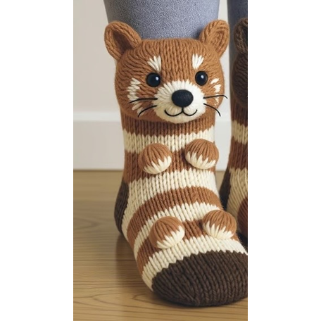 Animal Socks 動物針織保暖襪 針織襪 動物造型襪 聖誕襪-規格圖3