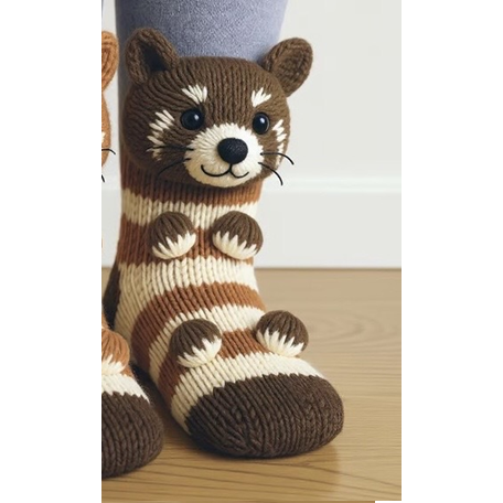 Animal Socks 動物針織保暖襪 針織襪 動物造型襪 聖誕襪-規格圖3