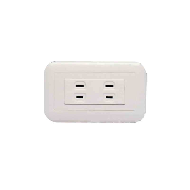 BSMI認證:R41012 PANDA 熊貓系列 白色 JY-1502 大面板 連蓋 雙插座附蓋板 1502 中一-細節圖2