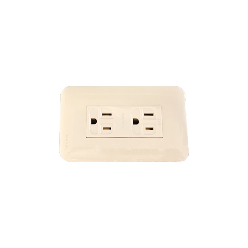 BSMI認證:R54670 中一電工 雙插座附接地聯蓋插座  JY-10061 二插座附接地 中一插座 110v 雙插座-細節圖2