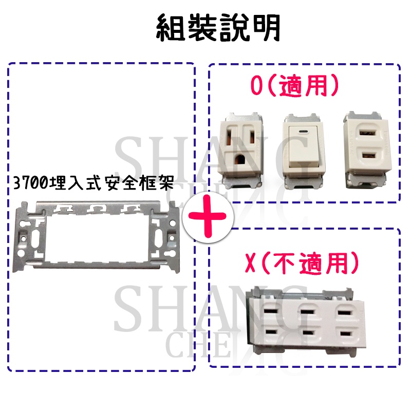 BSMI認證:R41012 Panasonic WNF3700 不銹鋼 專用插座開關安裝框架 開關插座 埋入式 金屬框架-細節圖4