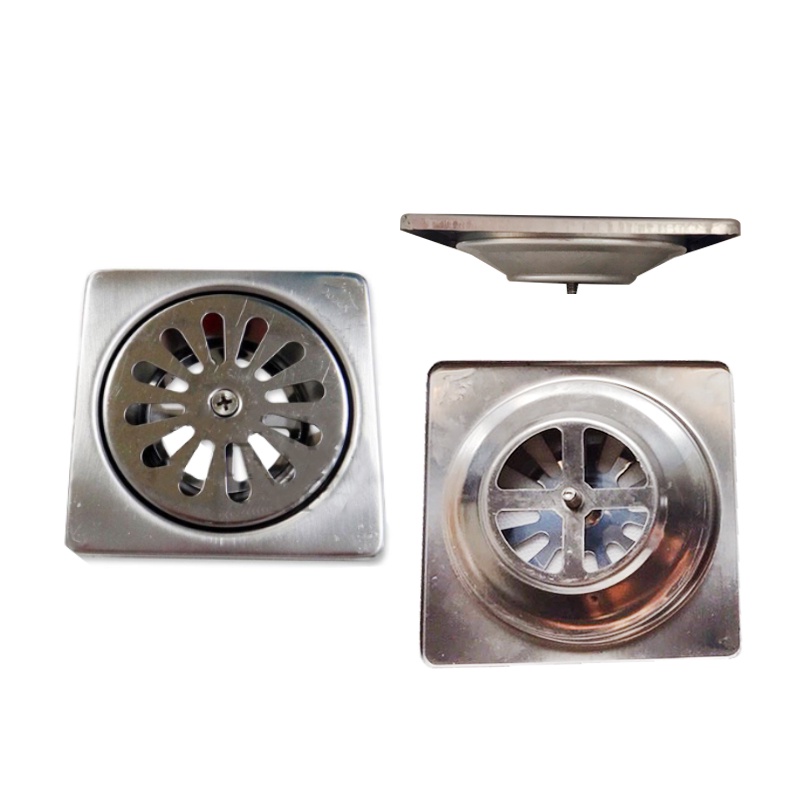 附發票 1.5英吋/2英吋 雙層地板排水蓋板 集水槽 排水管蓋 四角排水蓋 四角落水頭 雙層地板片 一體式-細節圖2