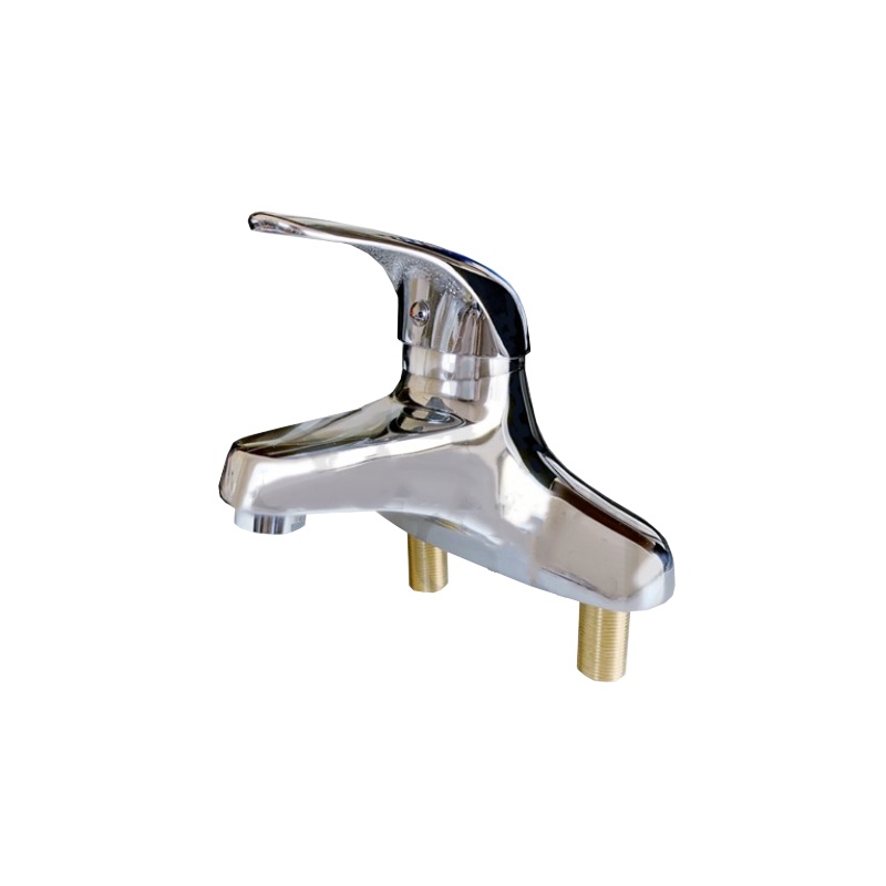 台灣製造 4＂ 雙孔面盆水龍頭 面盆龍頭 水龍頭 龍頭 雙孔龍頭 冷熱水龍頭 兩隻腳水龍頭 有拉桿孔 拉桿式落水頭 YR-細節圖2