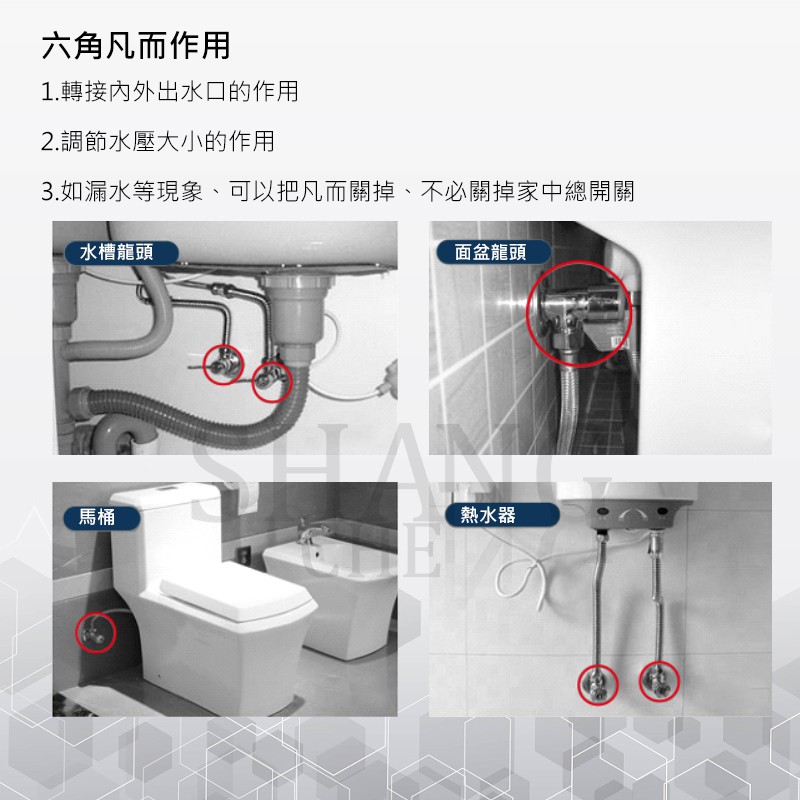 一字外牙 加長版 三角凡爾 三角凡而 SUS304不銹鋼 三角閥 水閥 不銹鋼 四分 4分 防爆防斷裂-細節圖3