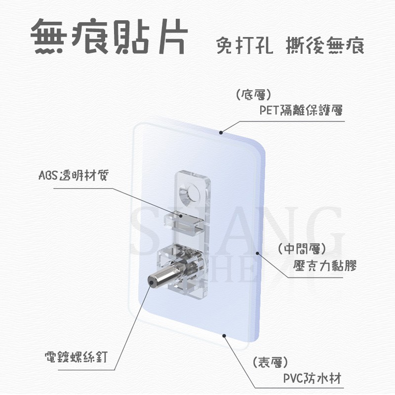 【L】ㄩ型置物架 無痕層板架 浴室置物架 免釘免鑽 牆壁掛架 收納層板 防水層板 層板整理架 防水 台灣出貨 U型置物架-細節圖4