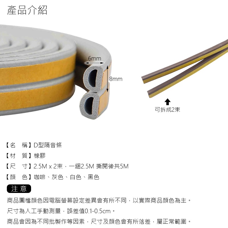隔音條 門窗隔音條 門縫密封條 門窗密封條 密封條 門縫條 防風條 窗戶隔音條 門縫隔音 門隔音條 防撞-細節圖3