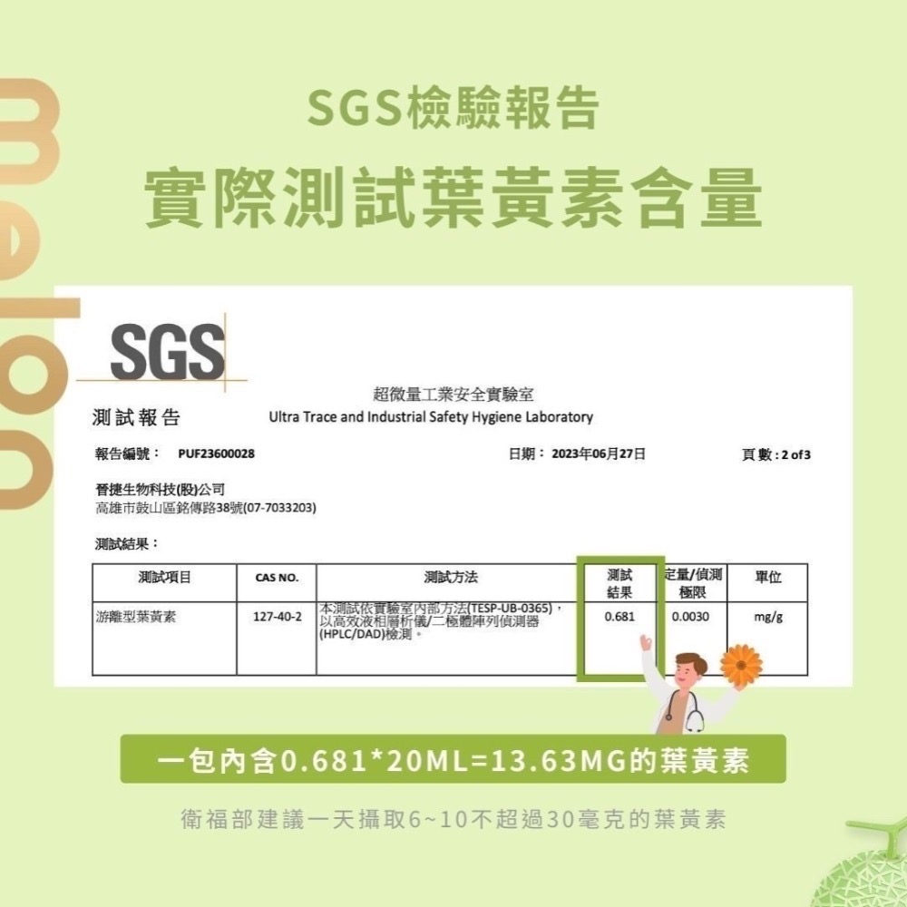 新品🍈 Melon 專利游離型葉黃素飲🍈黃金比例10:2-細節圖4