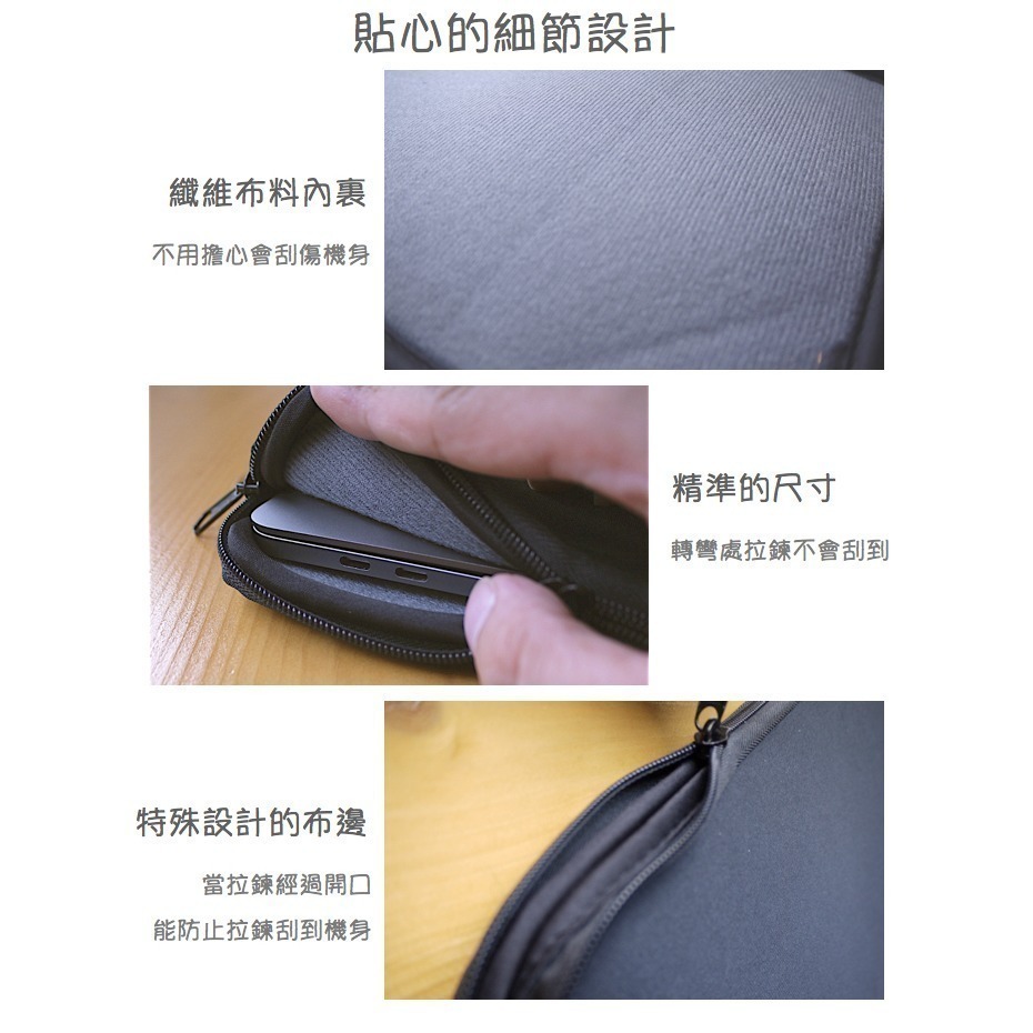 Manzana MacBook Air 13吋 M1/M2 隨開即用型 輕便型電腦收藏包 全開型 筆電收納保護套 喵之隅-細節圖5