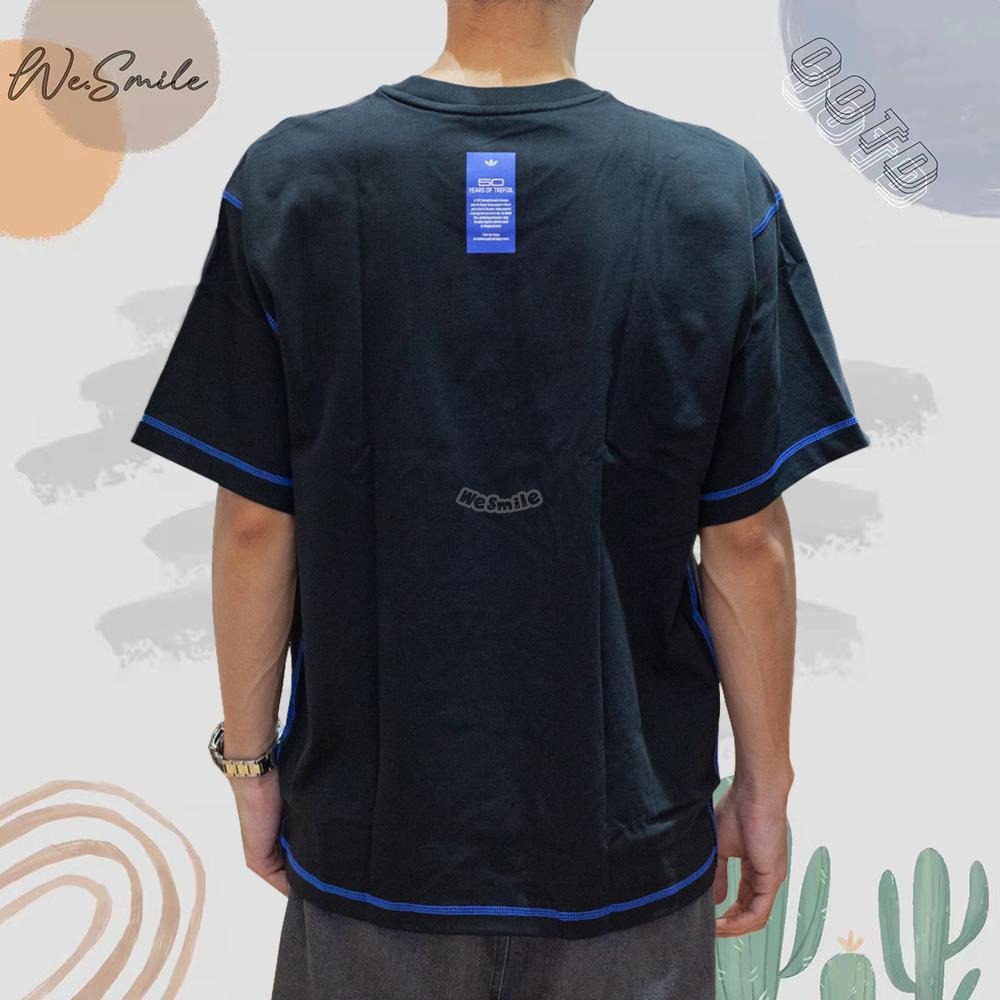 WS🙂 男女款 ADIDAS 車縫 三葉草 短T HY4686 HY4685 三葉草短T ADIDAS短T 短袖 上衣-細節圖6