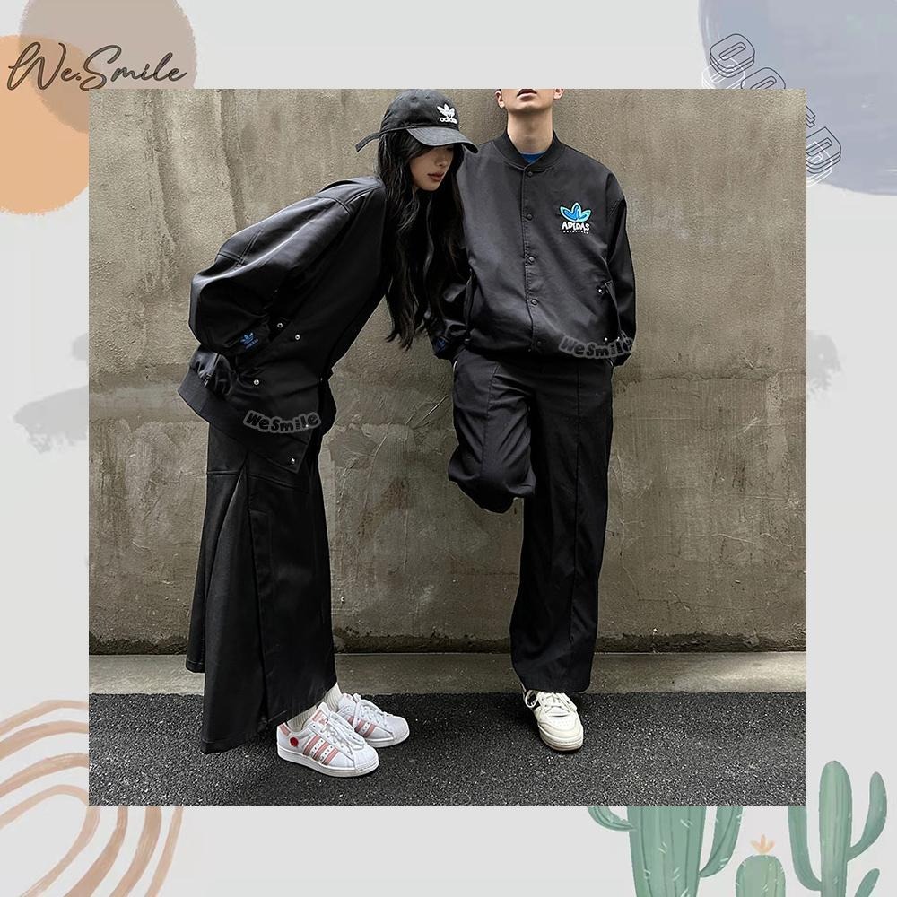 WS 男女款 刺繡 ADIDAS JKT 三葉草 夾克 外套 棒球外套 愛迪達 風行外套 IK8663 情侶外套 情侶衣-細節圖3