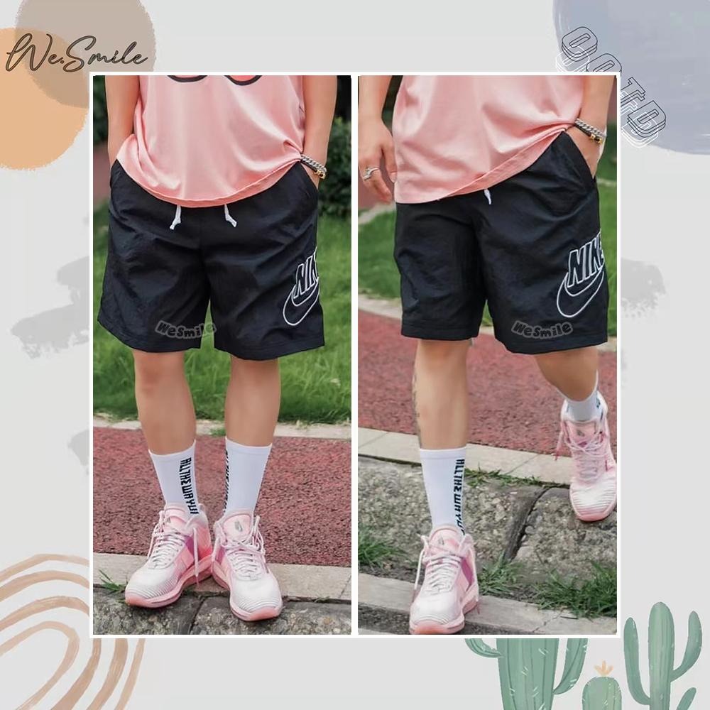 WS🙂 男款 NIKE 描邊刺繡 大勾 短褲 NIKE短褲 運動短褲 健身褲 NIKE褲 DB3811  梭織短褲 褲-細節圖2