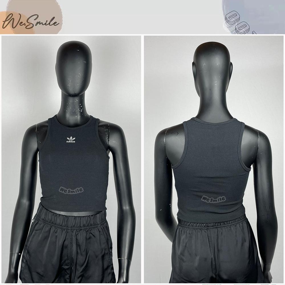 WS🙂女款 短版 ADIDAS TANK RIB 三葉草 削肩背心 背心 小背心 短版背心 IB9110 IB9111-細節圖4