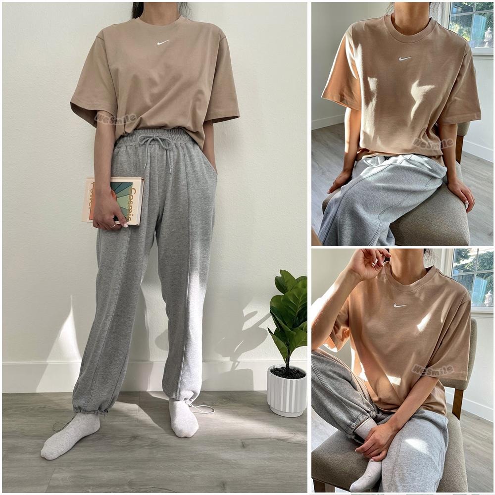 WS🙂女款 刺繡 NIKE 落肩 寬版 短T NIKE短T NIKE短袖 短袖 落肩T 上衣 DD1238 NIKET-細節圖3