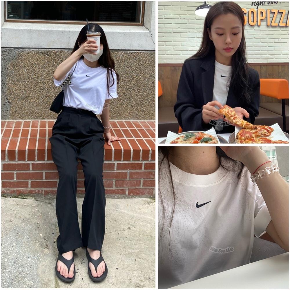 WS🙂女款 刺繡 NIKE 落肩 寬版 短T NIKE短T NIKE短袖 短袖 落肩T 上衣 DD1238 NIKET-細節圖4