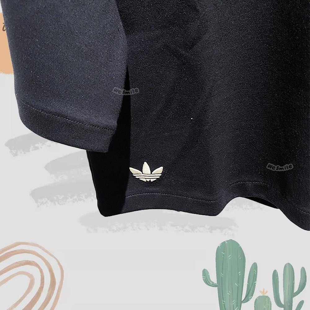WS🙂 女款 三線 TB風 三葉草 ADIDAS 短袖 短T 愛迪達 三線T 落肩 落肩T HS6774 HM1758-細節圖7