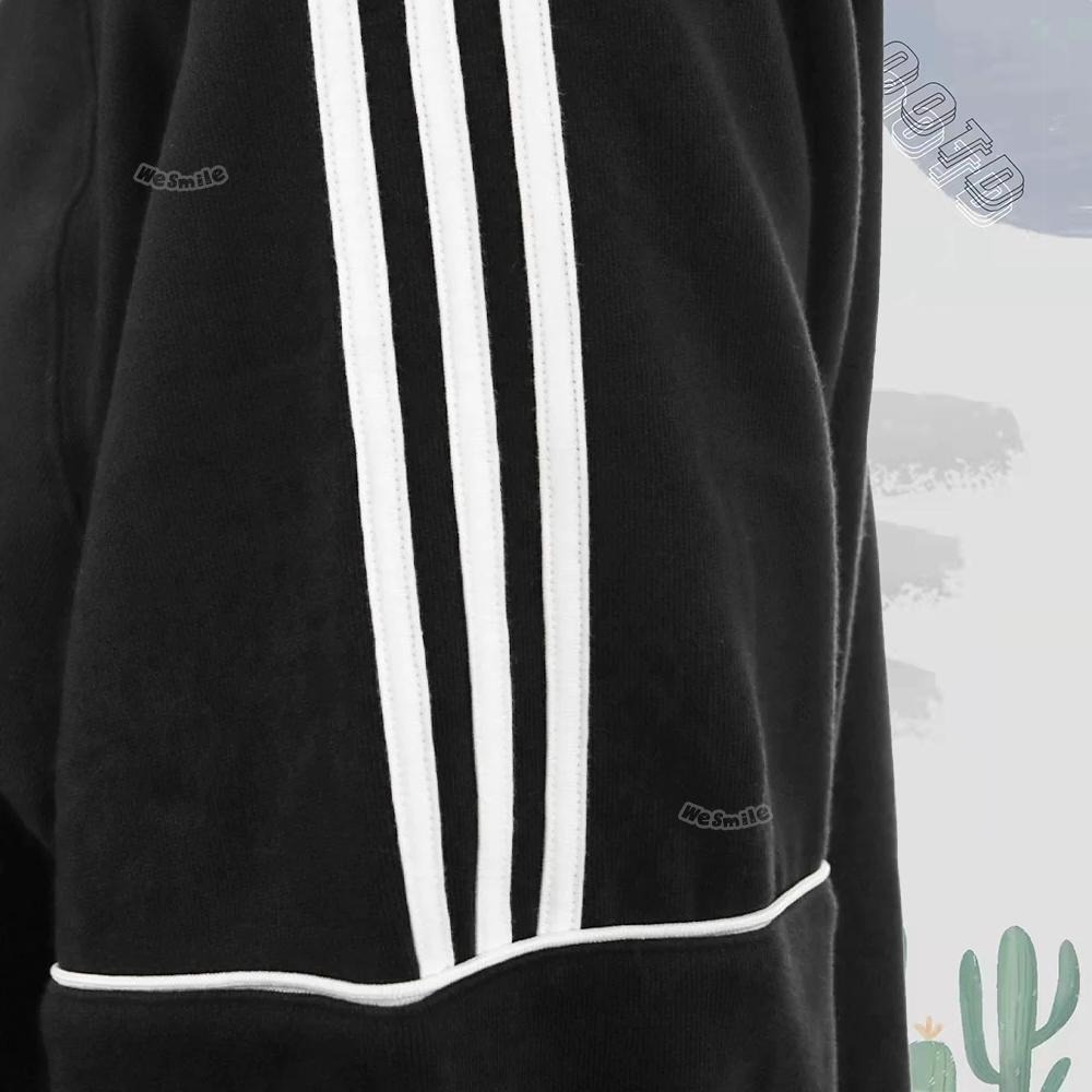 WS🙂男款 刺繡 ADIDAS ESTL CREW 大學T 三葉草大學T 愛迪達大學T 三葉草 愛迪達 HK7344-細節圖6