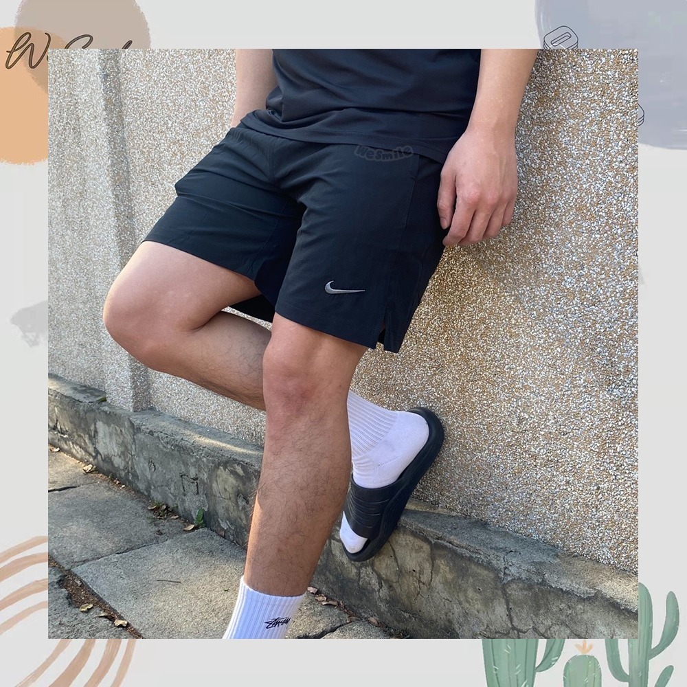 WS🙂男款 NIKE 速乾 短褲 NIKE短褲 海灘褲 膝上褲 慢跑褲 健身褲 AT3720 健身褲 NIKE膝上褲-細節圖2