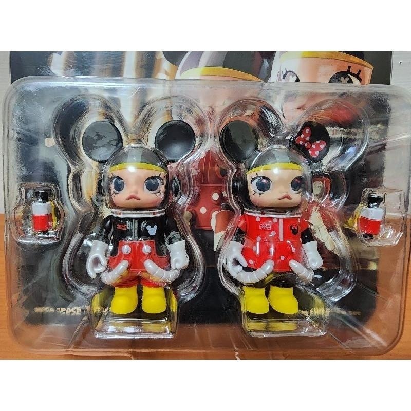 現貨MEGA SPACE MOLLY MICKEY & MINNIE 100% SET 泡泡瑪特 米奇＆米妮-細節圖2