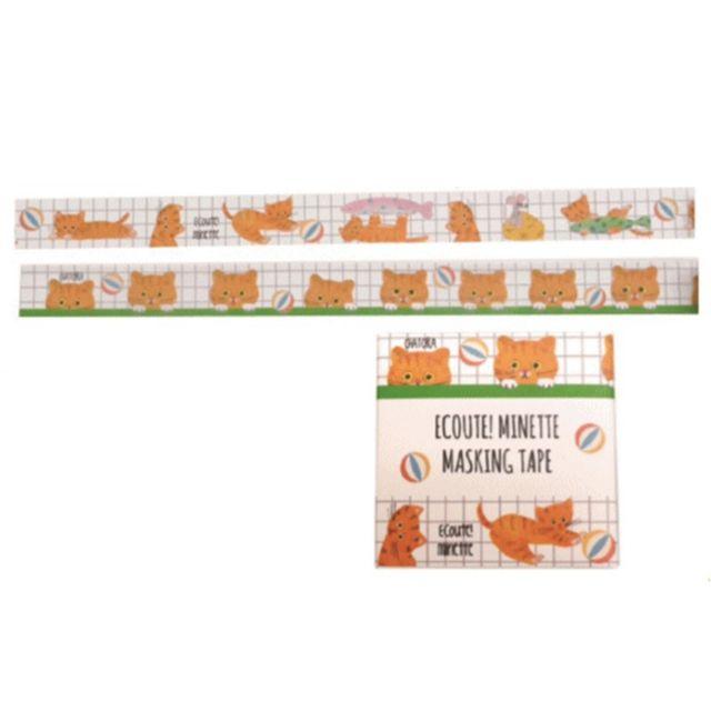 ECOUTE!MINETTE MASKING TAPE 貓咪紙膠帶 盒裝-細節圖4