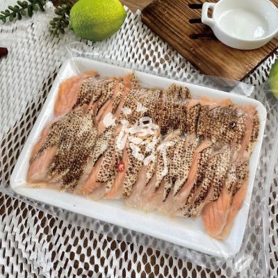 🉐炙燒鮭魚肚 / 烤鮭魚肚片 40片/320g/盤【嗨三打】