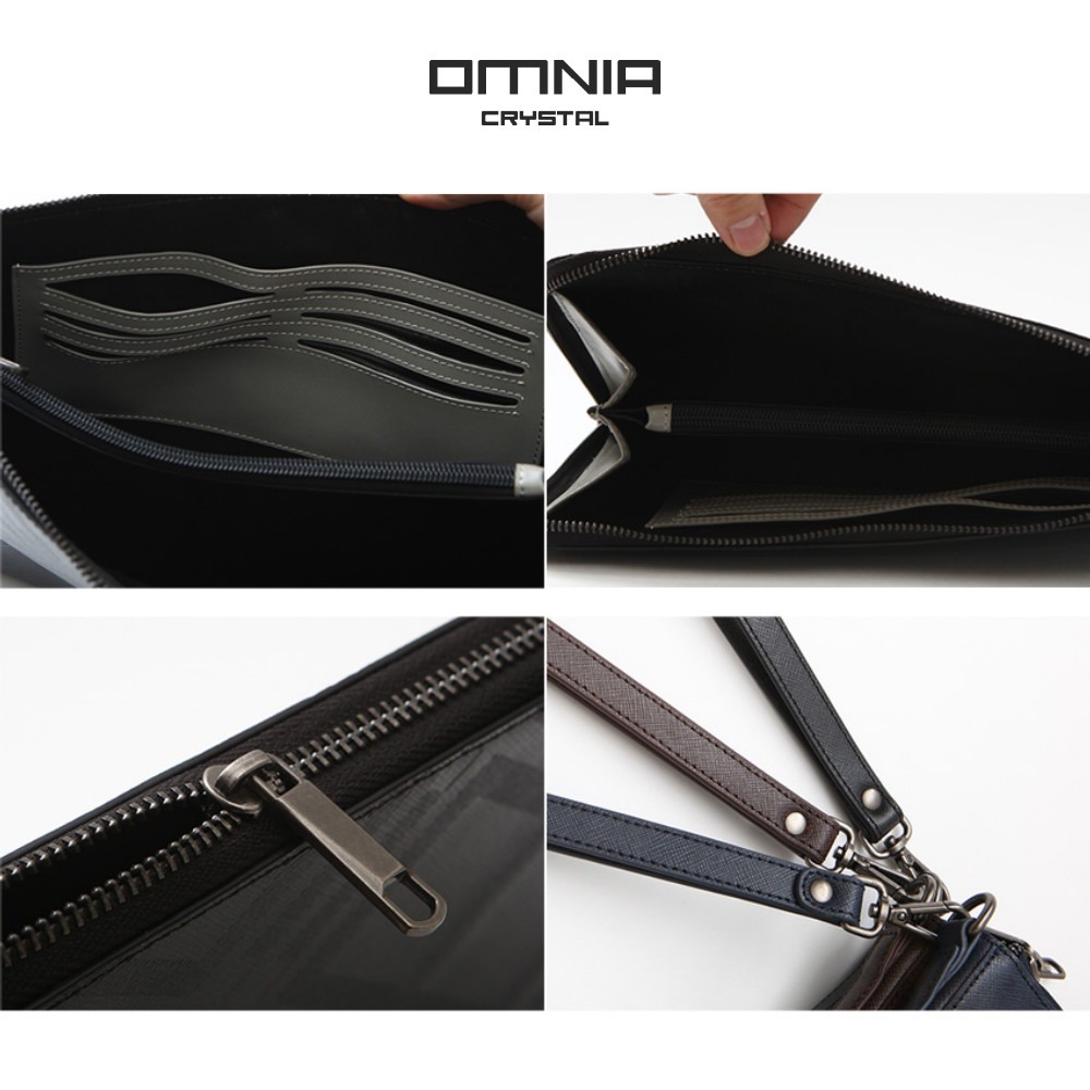 【WHOSE BAG】韓國OMNIA ZEKE頂級牛皮萬用商務包 真皮手拿包 男包 女包 NO.MB5099-細節圖8