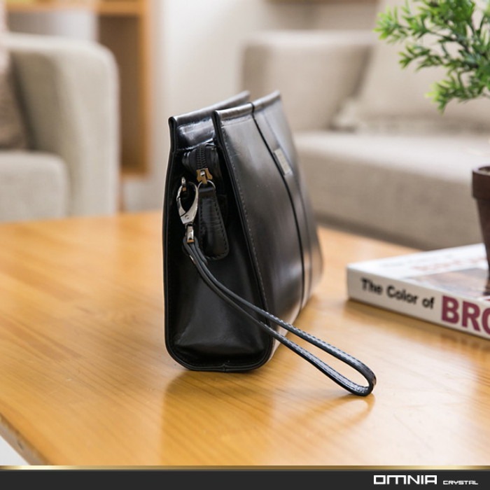 【WHOSE BAG】韓國OMNIA Pan男士頂級牛皮商務包 真皮手拿包 男包 NO.MB5002-細節圖2