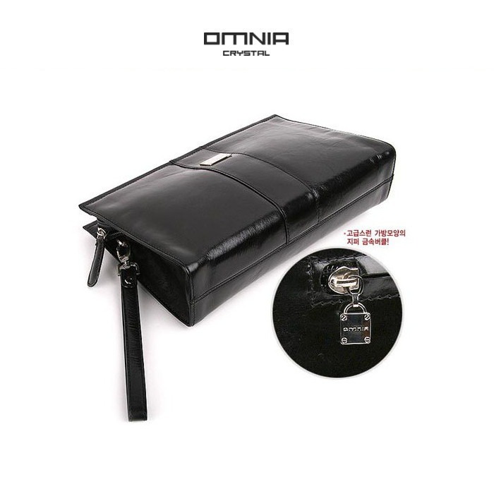 【WHOSE BAG】韓國OMNIA Pan男士頂級牛皮商務包 真皮手拿包 男包 NO.MB5002-細節圖7