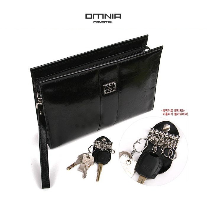 【WHOSE BAG】韓國OMNIA Pan男士頂級牛皮商務包 真皮手拿包 男包 NO.MB5002-細節圖8