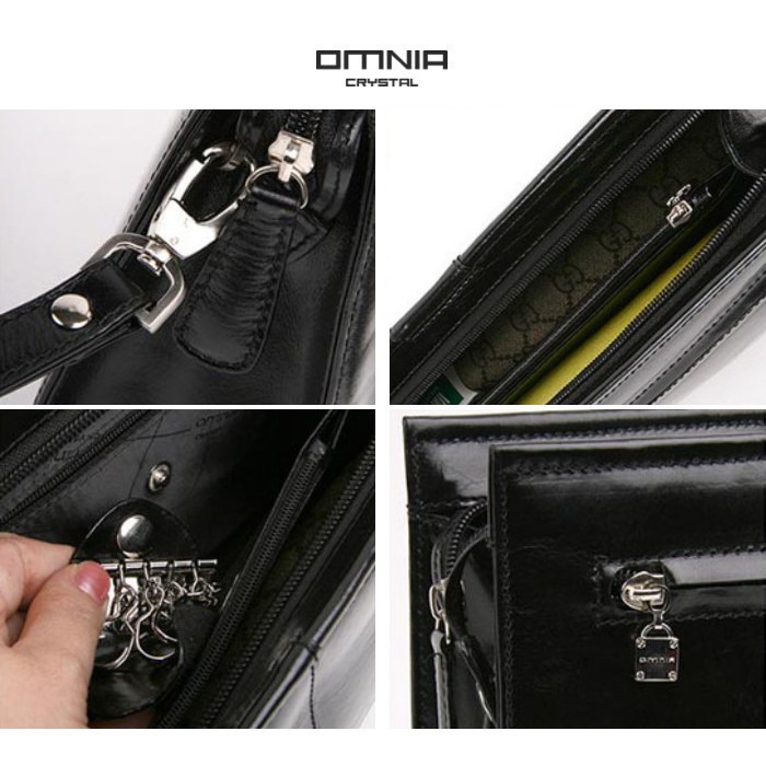 【WHOSE BAG】韓國OMNIA Pan男士頂級牛皮商務包 真皮手拿包 男包 NO.MB5002-細節圖9